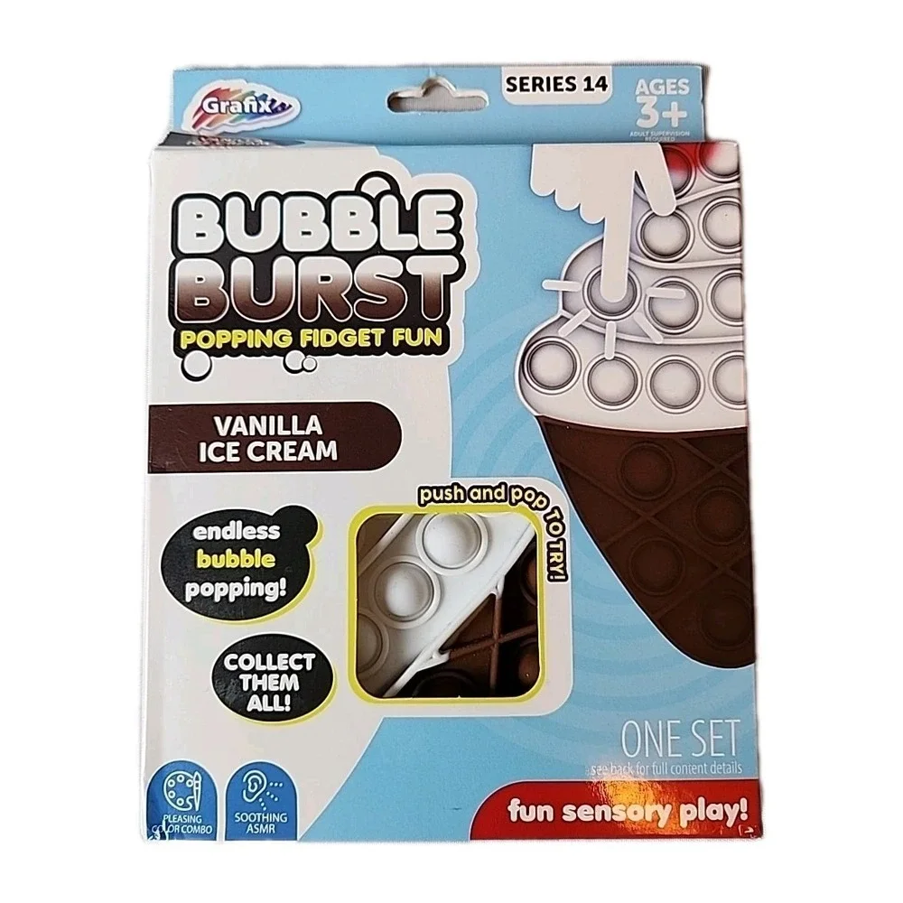 New Bubble Burst Popping Fidget Popper Fun Ice Cream Yum! Fun Sensory Play! NIB